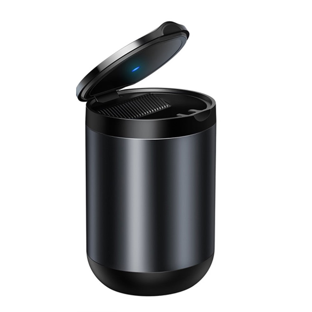 Car Ashtray LED Light Portable Aluminum Cup Smokeless
