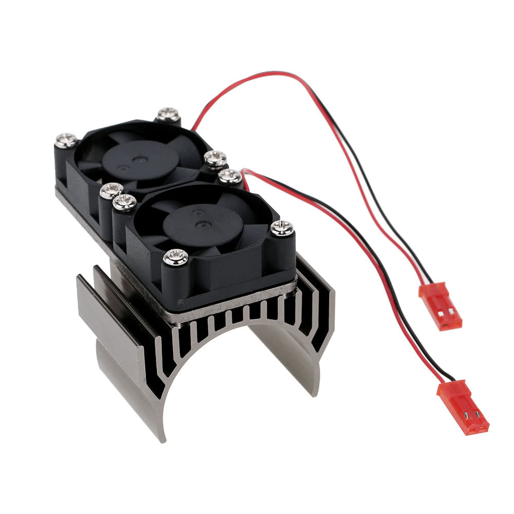 7019 Motor Heat Sink With Two Cooling Fans for 1/10 HSP RC Car 540/550 3650