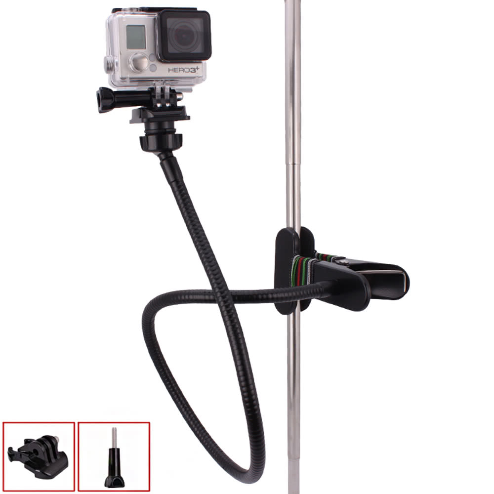 27.2" Flexible Adjustable Shaft Long Arm Mount Clamp Clip Holder