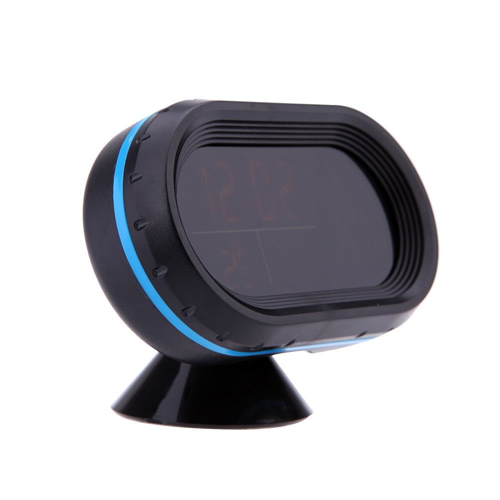 Digital Auto Car Thermometer Voltmeter Voltage Meter Noctilucous Clock Freeze Alert + Batteries