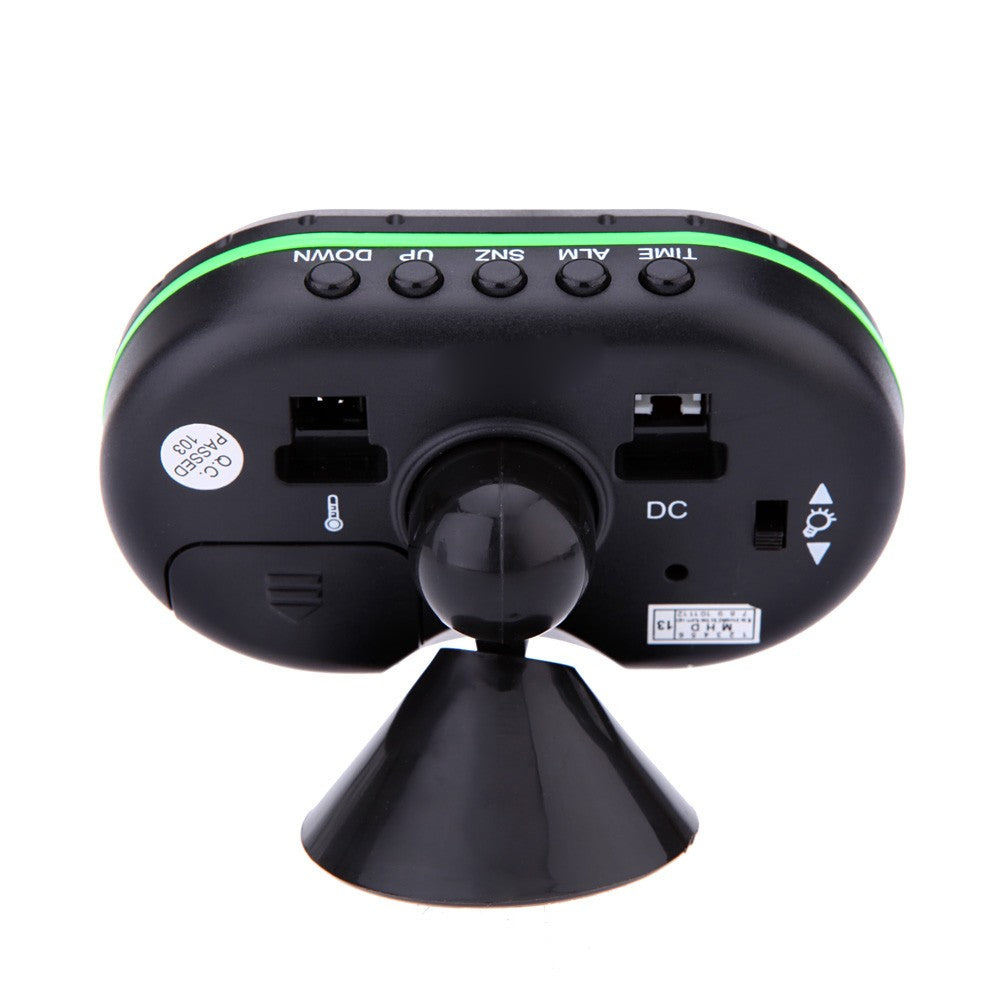 Digital Auto Car Thermometer Voltmeter Voltage Meter Noctilucous Clock Freeze Alert + Batteries
