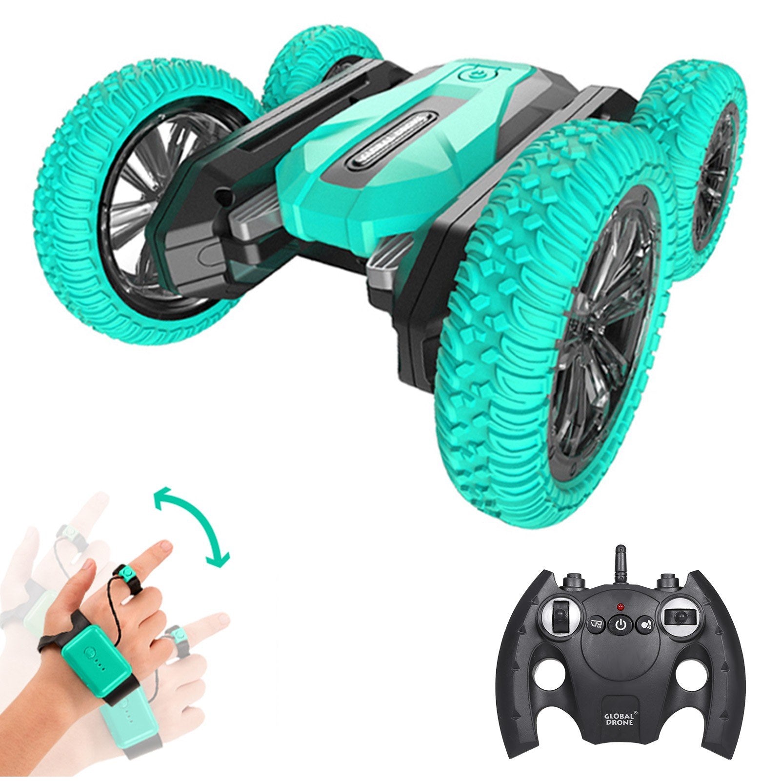 2.4G RC Stunt Car 360° Rotation Double-sided Driving with LED Light and Music Crawler
