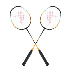 2 Player Badminton Bat Replacement Set Ultra Light Carbon Fiber Racquet with Bag