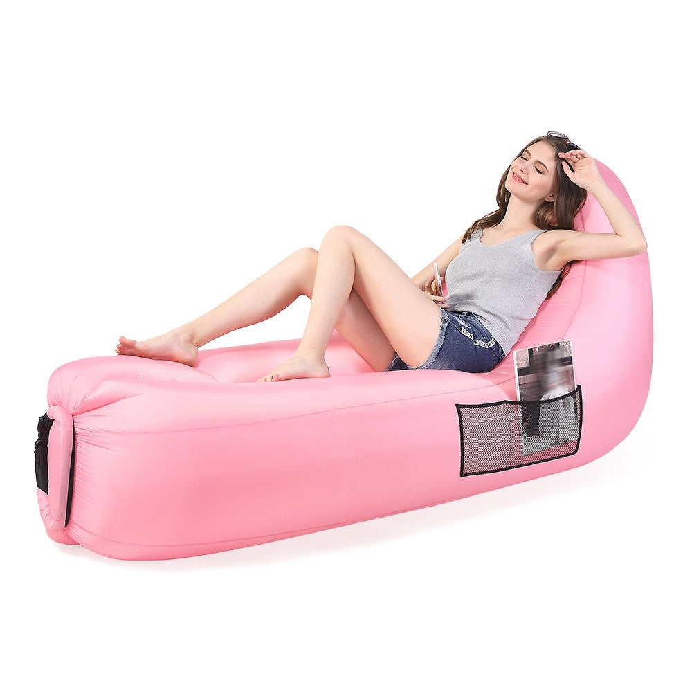 Portable Inflatable Lounger Sleeping Couch EU patent for Traveling Camping Beach Backyard
