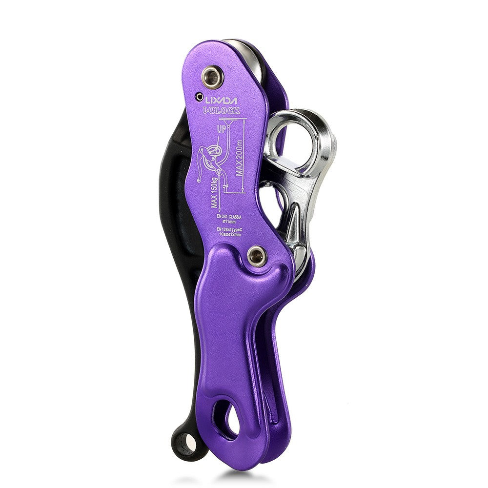 Outdoor Stop Descender Self-braking Self Locking Carving Rock Climbing Caving Rescue Rappel Protect Tool