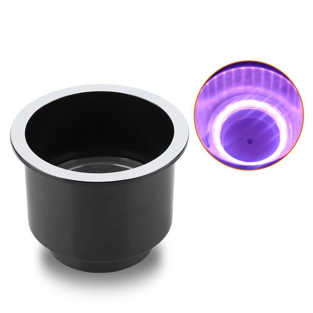 LED Plastic Cup Holder, Light Drink Holder with 14LEDs, for Marine Boat Car Truck RV Yacht，Purple