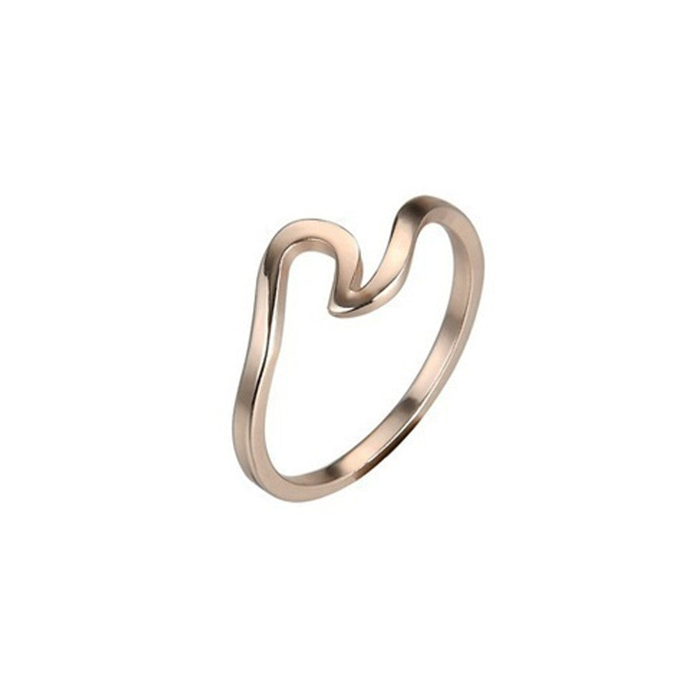 Style of Waves Spindrift Rings Irregular Slender Fashion Personality Creative Joint Tail Ring