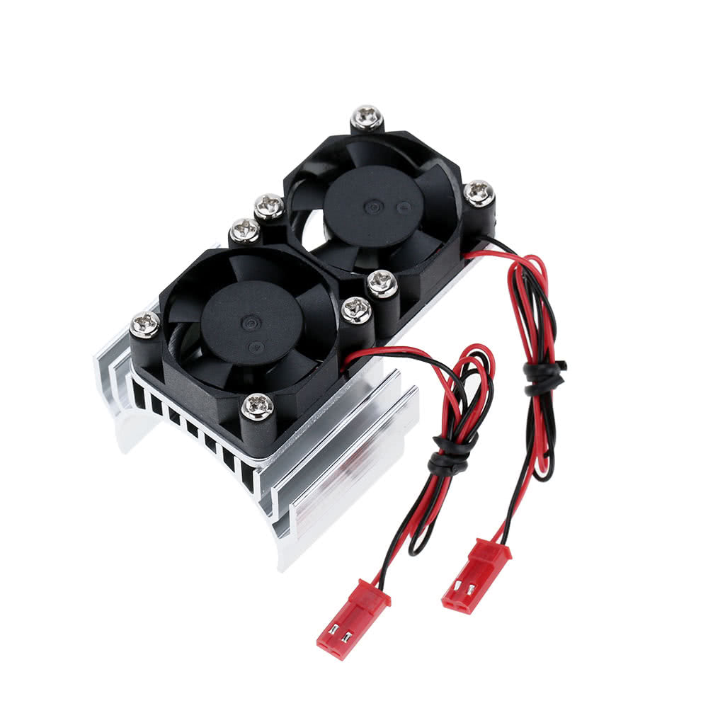7019 Motor Heat Sink With Two Cooling Fans for 1/10 HSP RC Car 540/550 3650