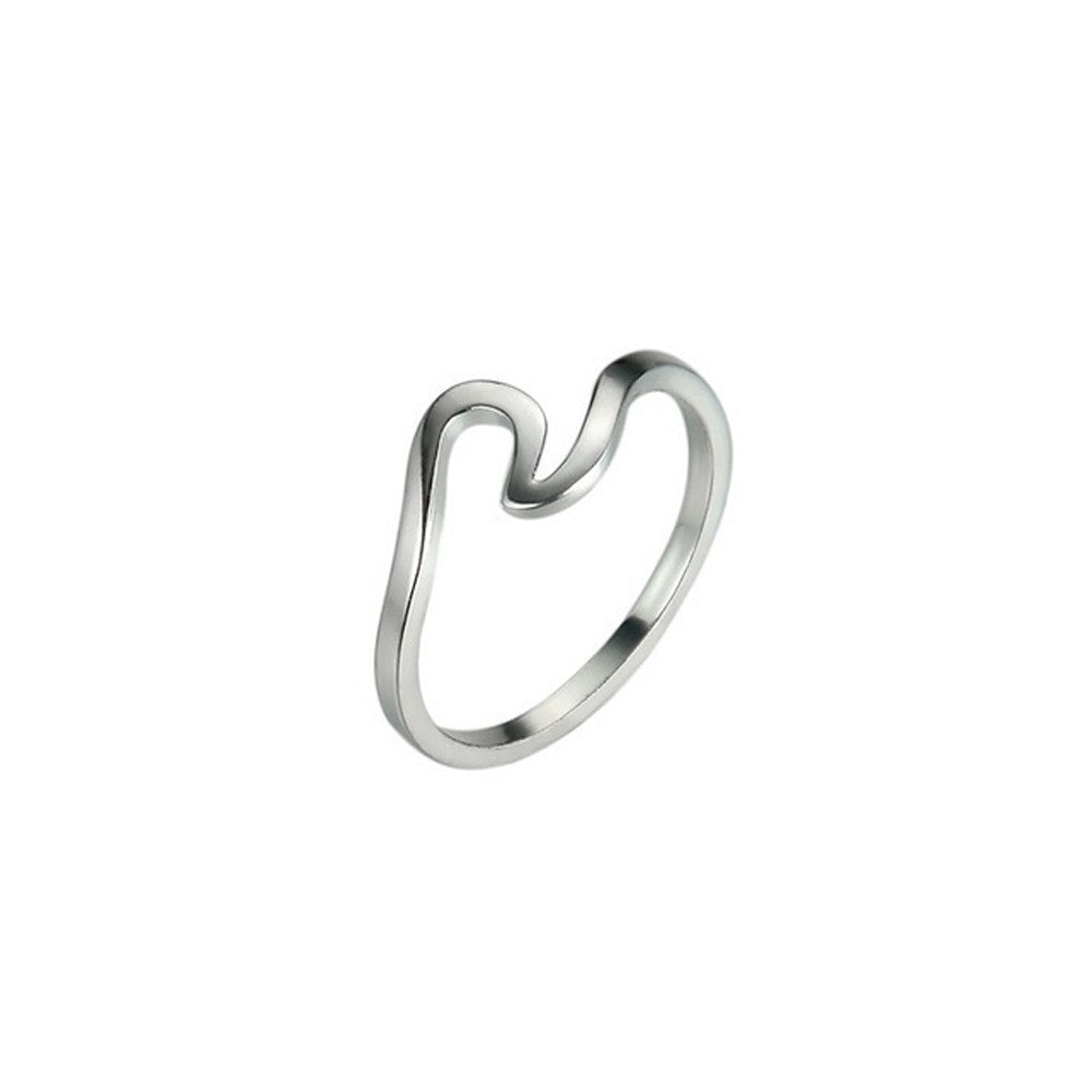 Style of Waves Spindrift Rings Irregular Slender Fashion Personality Creative Joint Tail Ring
