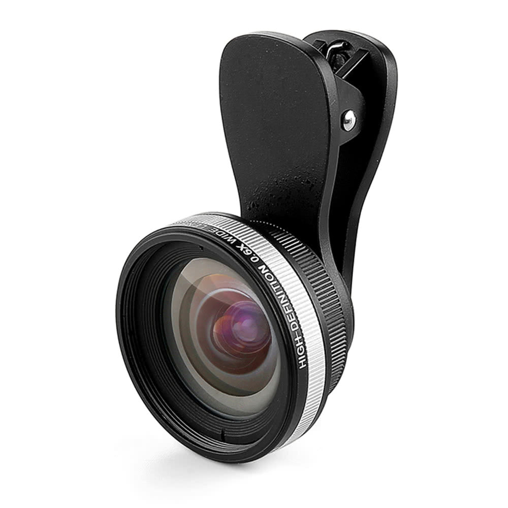 2 in 1 Clip-on Optical Glass Lens HD 0.6X Wide-angle Lens 15X Macro-lens for iPhone