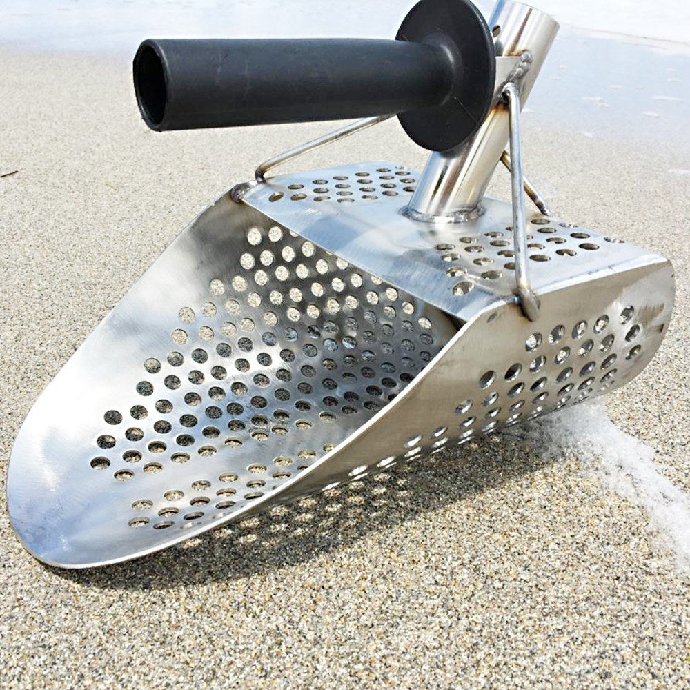 Beach Sand Scoop with handle Metal Detecting Tool Stainless Steel Detector
