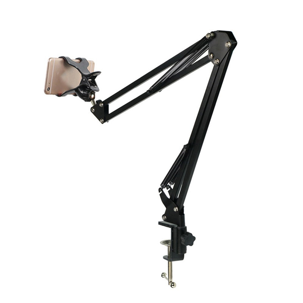 Cell Phone Holder for Desk Bed Office Kitchen Long Metal Arm Bracket Multipurpose