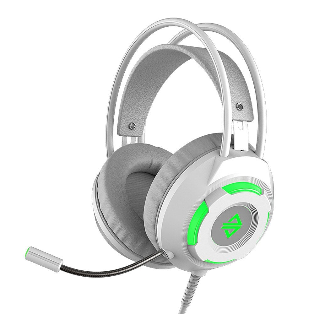 USB Wired Headset 3.5mm Stereo Gaming Noise Cancelling Headphone with Mic 50mm Driver Unit
